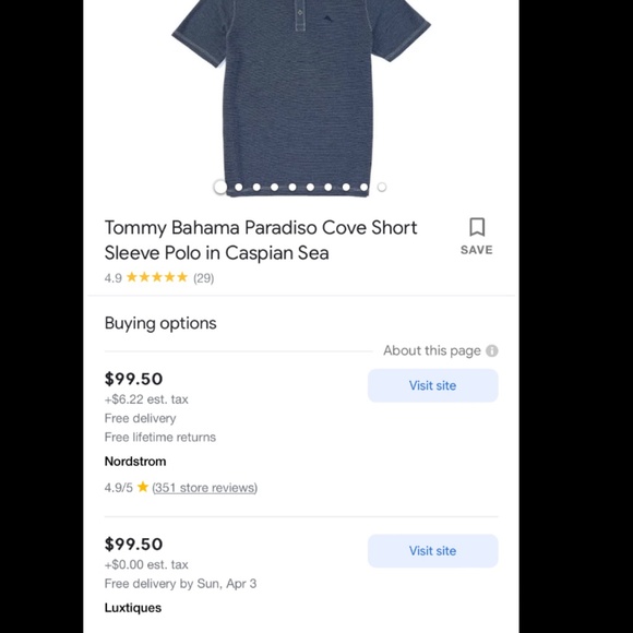 (2) Tommy Bahama Paradise Cove Polo shirts (L) - Picture 7 of 7